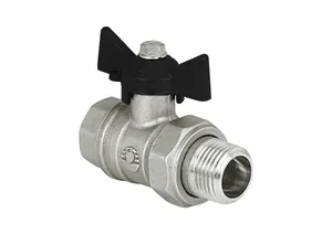 Кран шаровой СО СГОНОМ Ду 25 вн.-нар. бабочка латунь никель Valfex DeltaPro VF.230.NB1.100.DP thumbnail